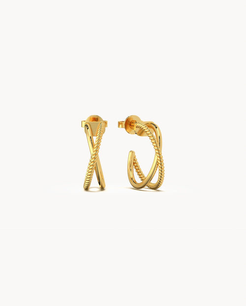 Braided Brilliance Hoops