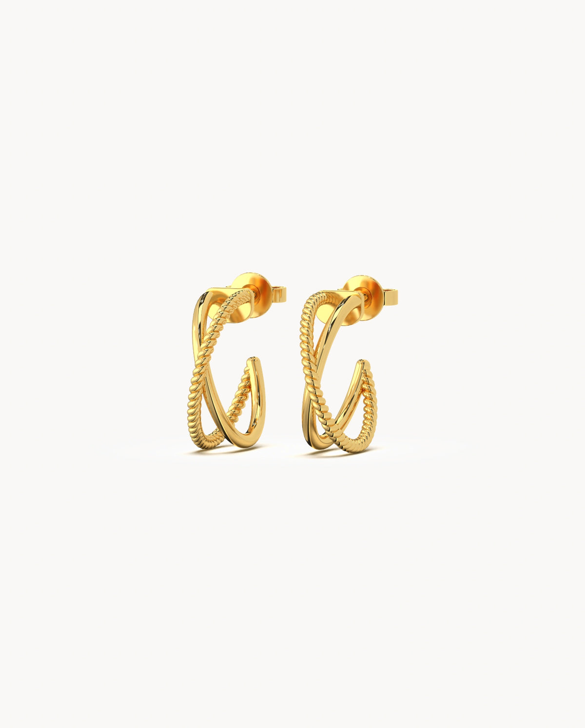 Braided Brilliance Hoops