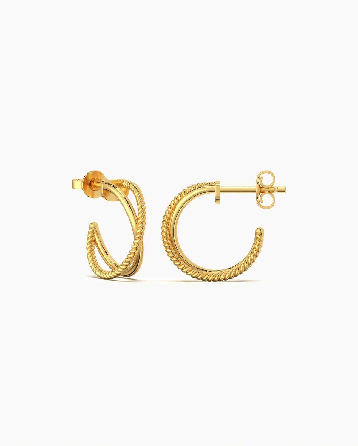 Braided Brilliance Hoops