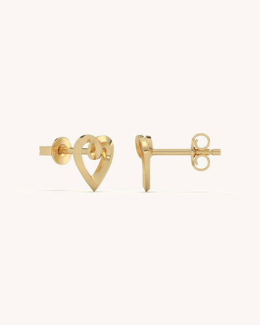 Shimmering Heart Studs
