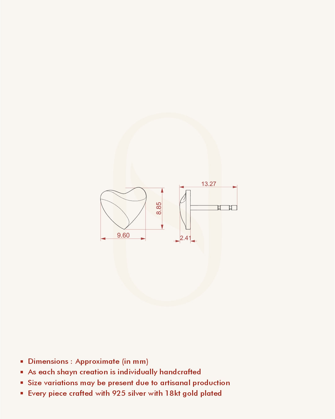 Delightful Heart Studs