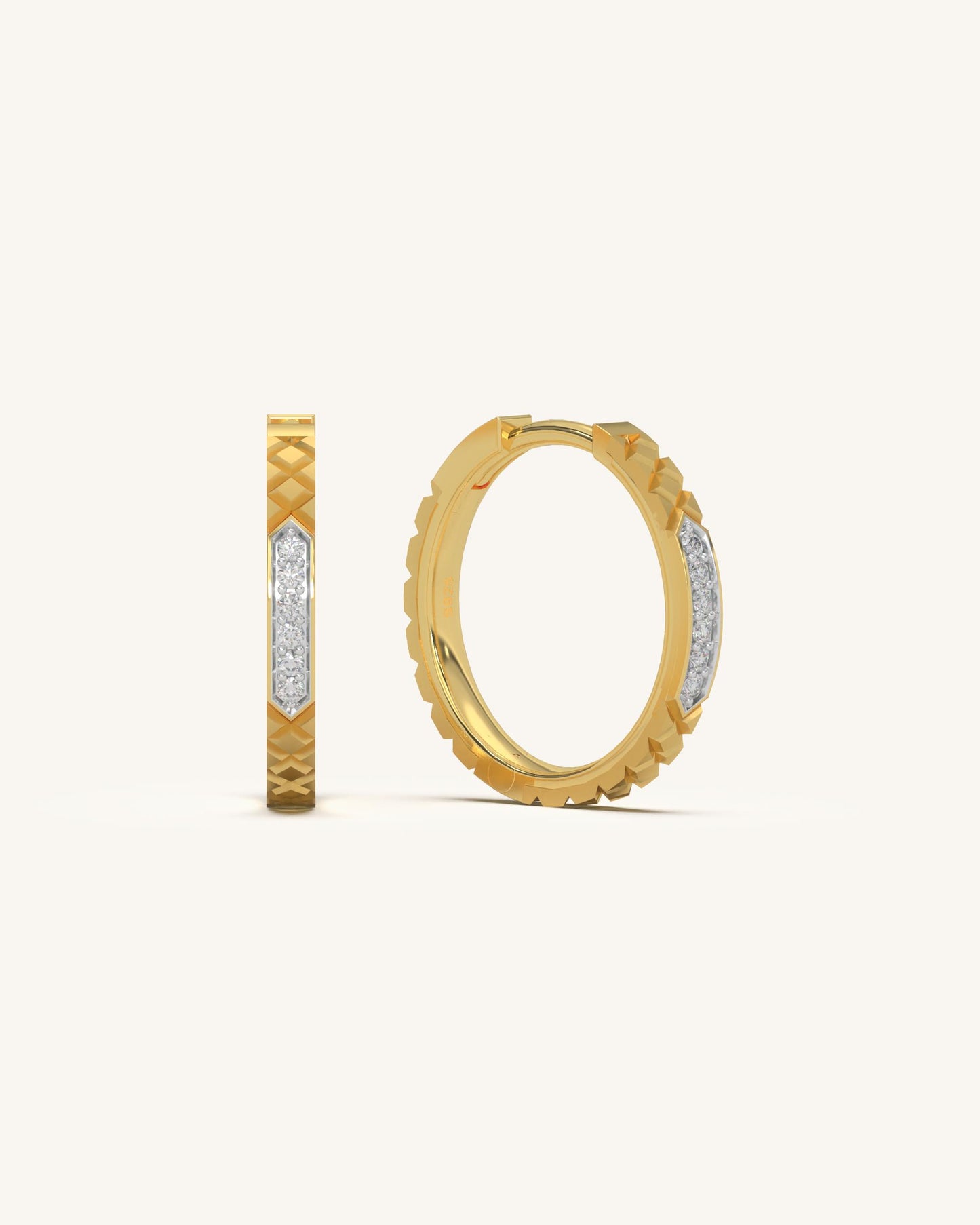 Textured Curve Hoops