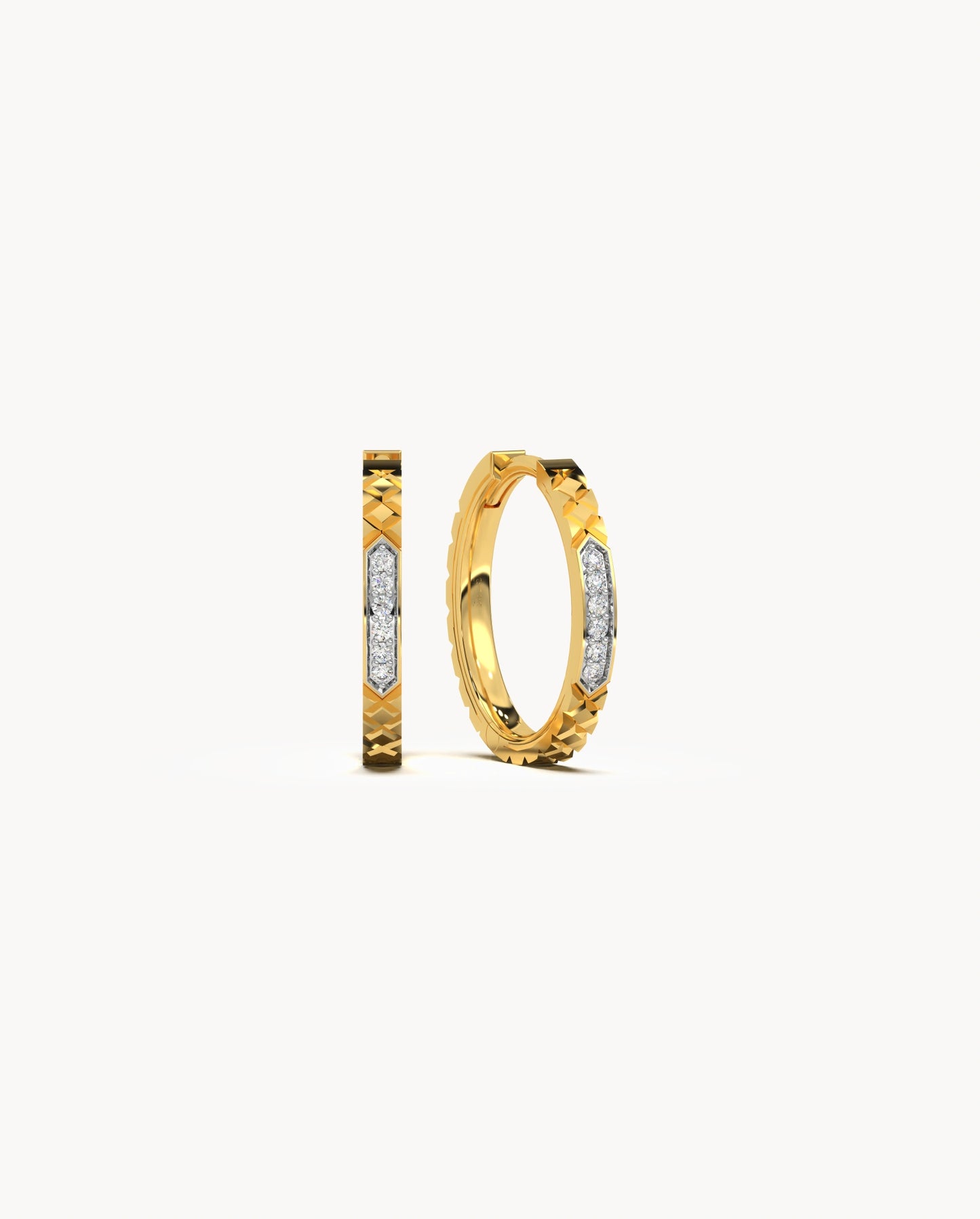 Textured Curve Hoops