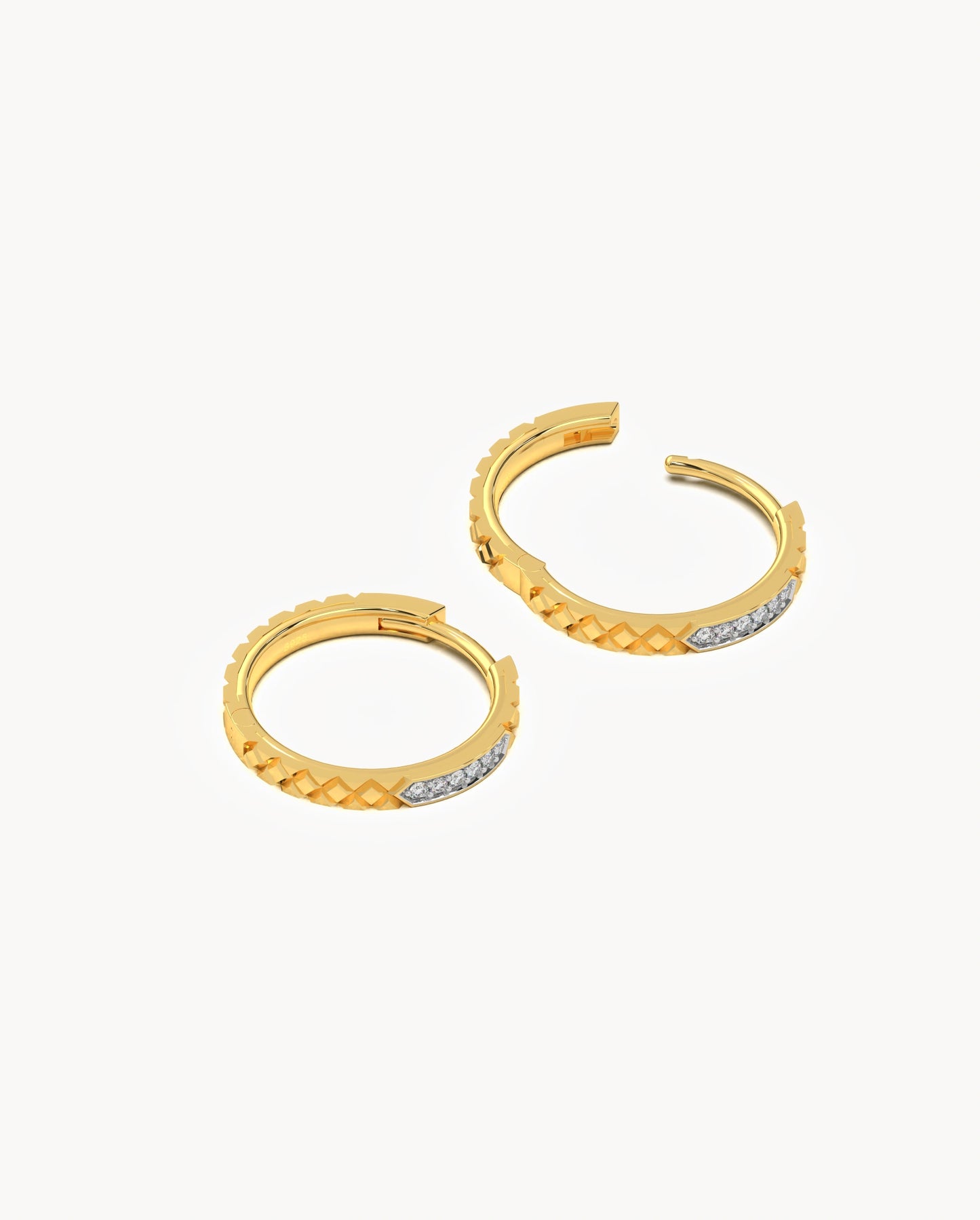 Textured Curve Hoops