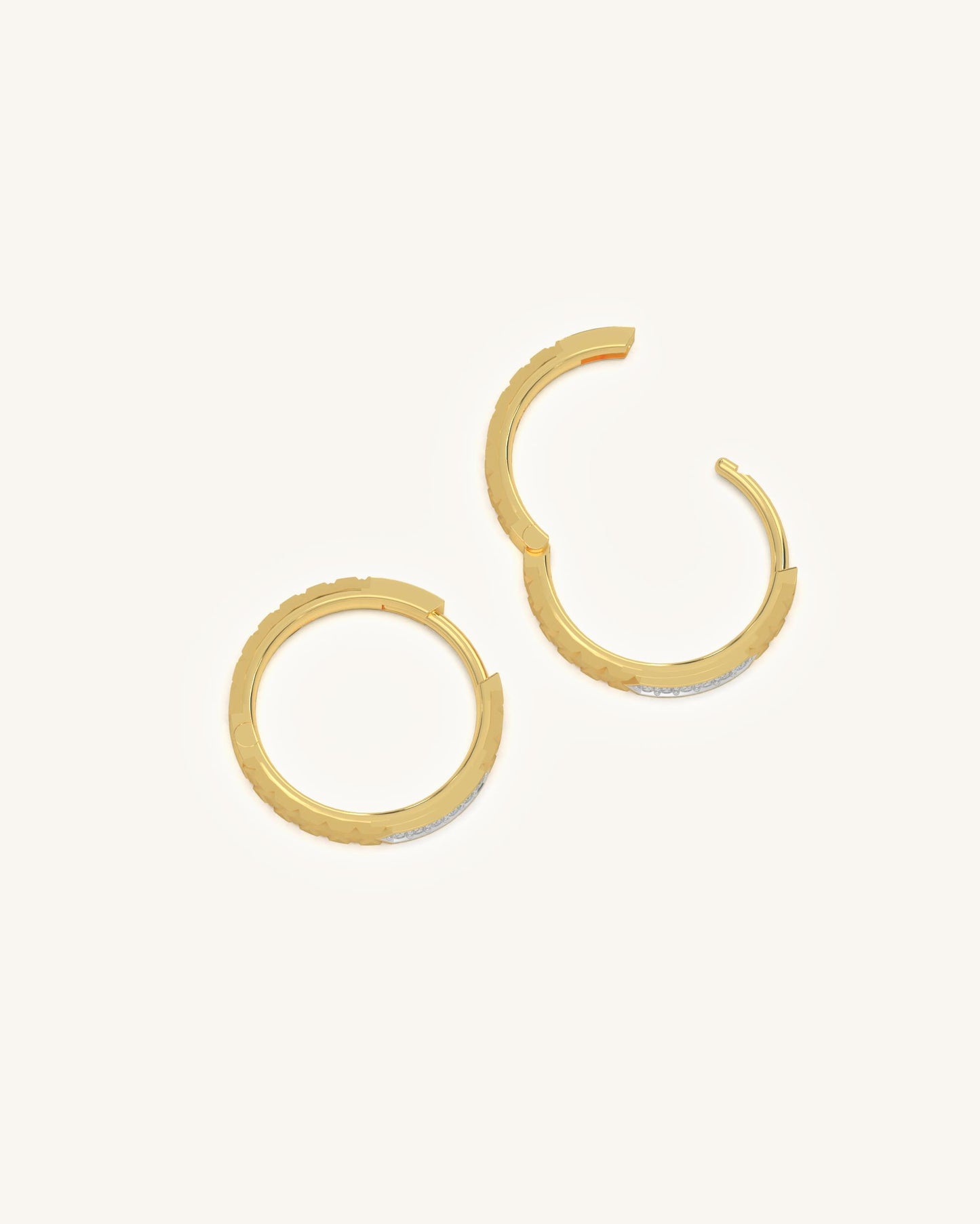 Textured Curve Hoops