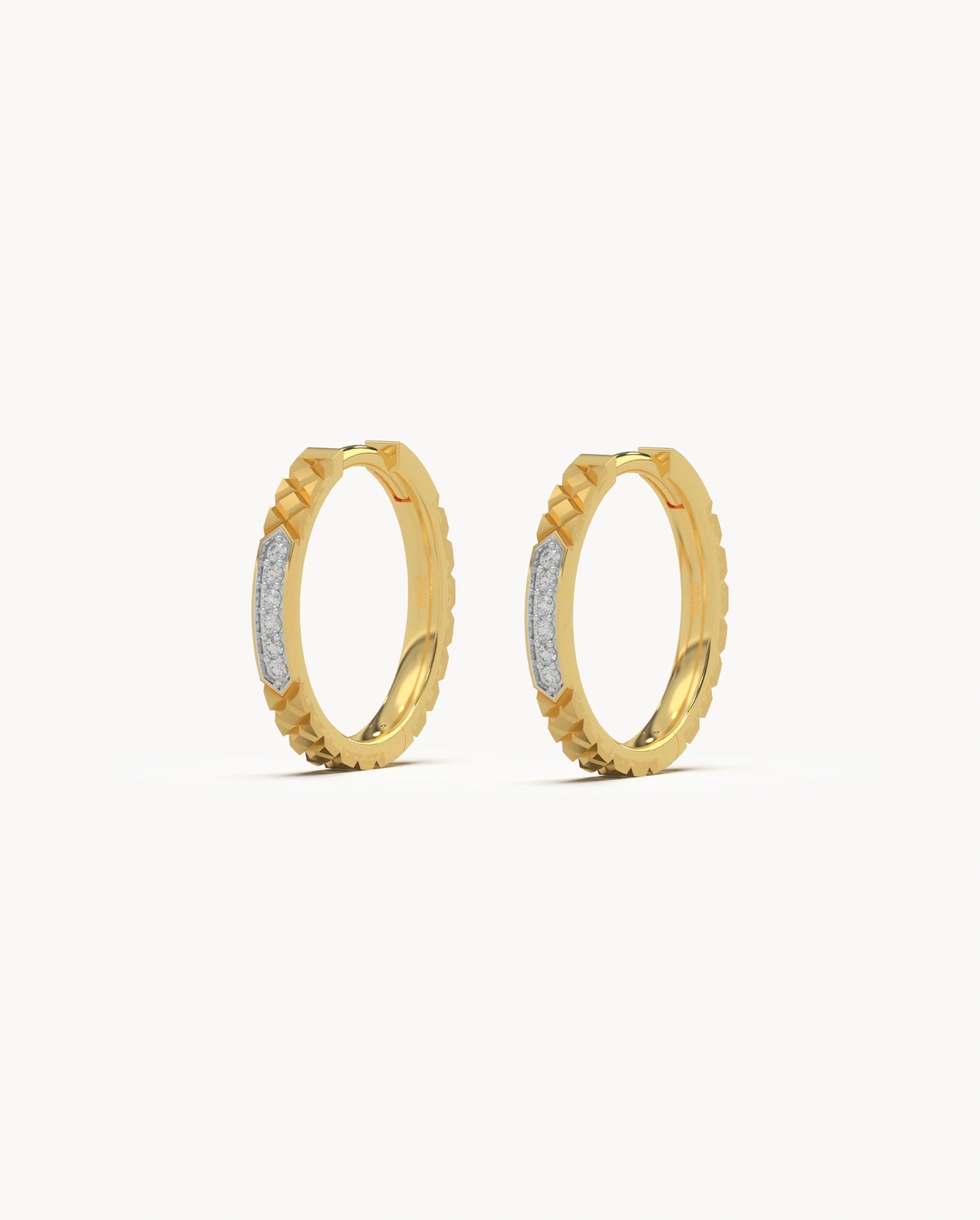 Textured Curve Hoops