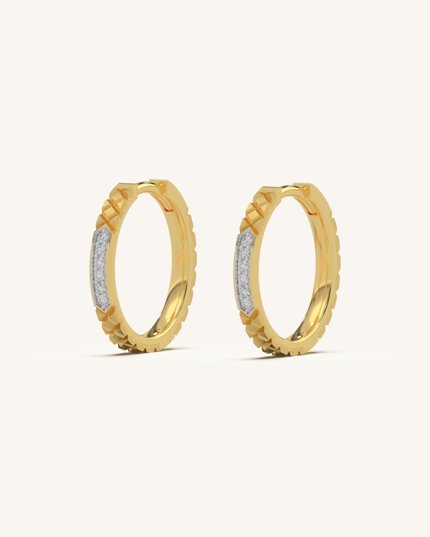Textured Curve Hoops