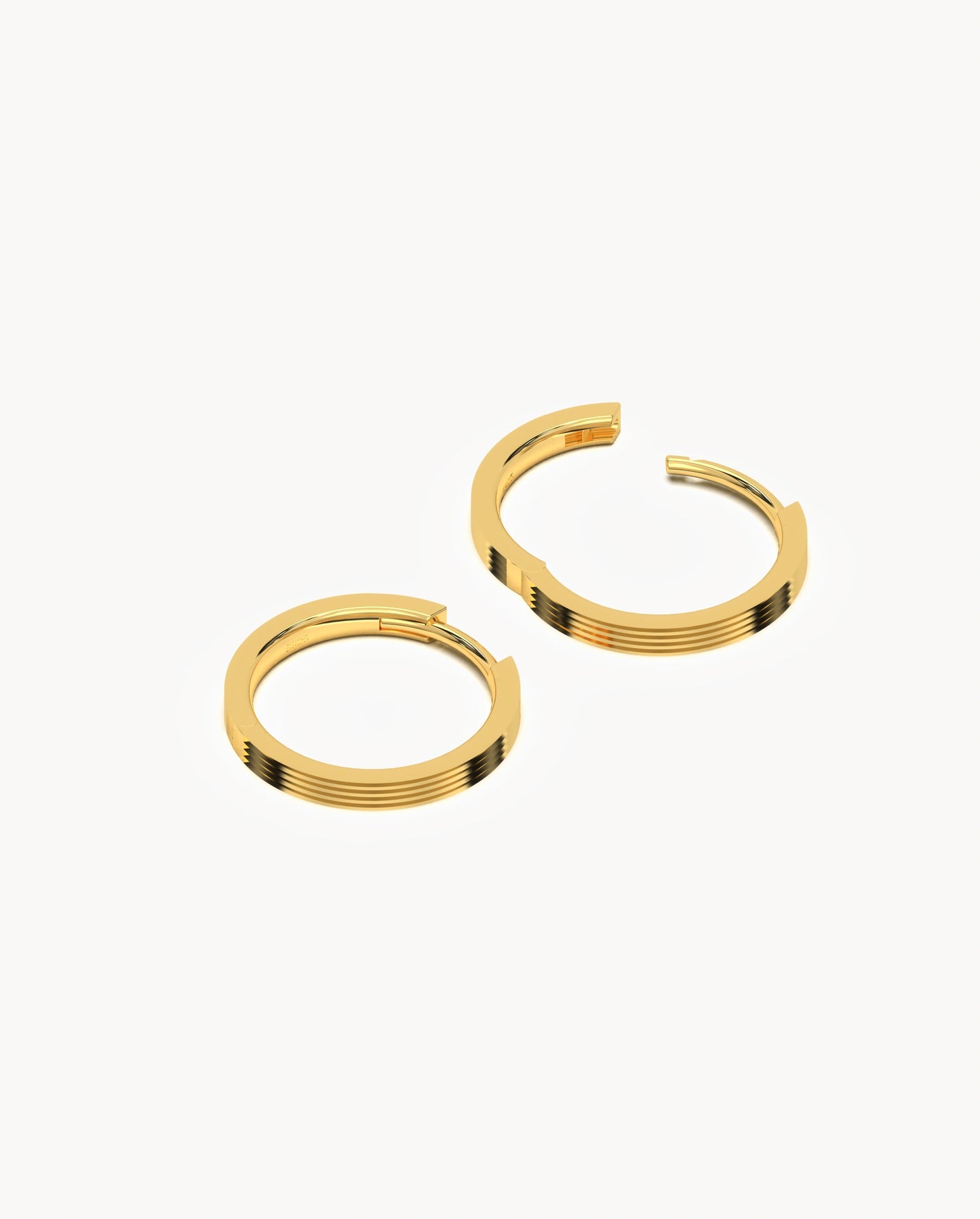 Striped Detail Hoops