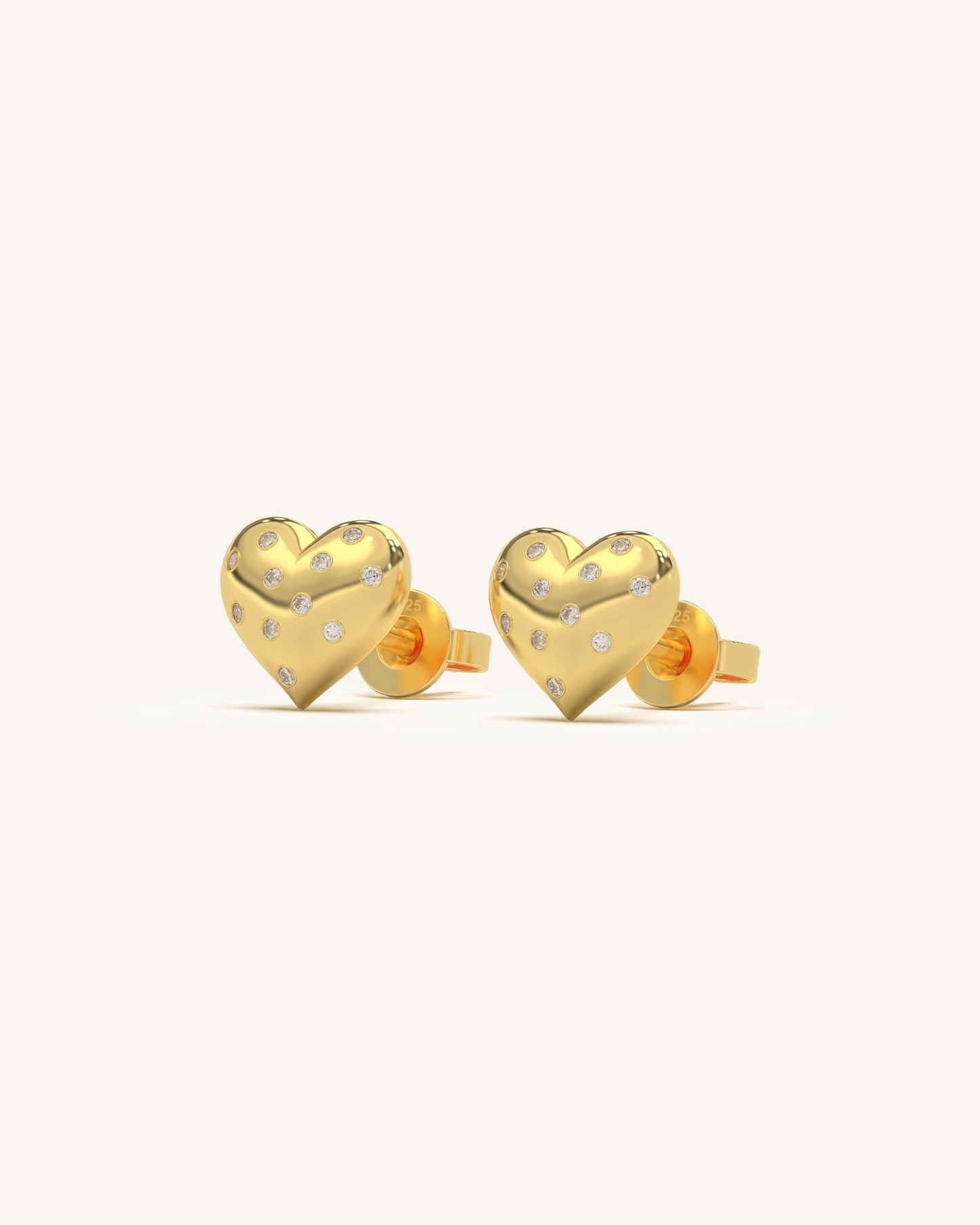 Heart Stud Earrings
