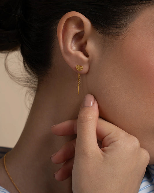 Drop Heart Earrings