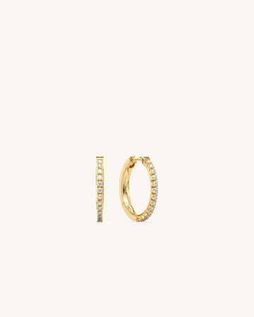 Linear Diamond Delicate Hoops