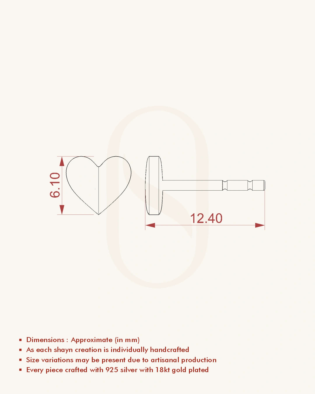 Mini Heart Studs