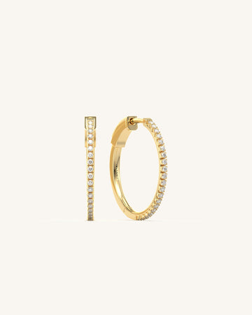 Stunning Diamond Extensive Hoops