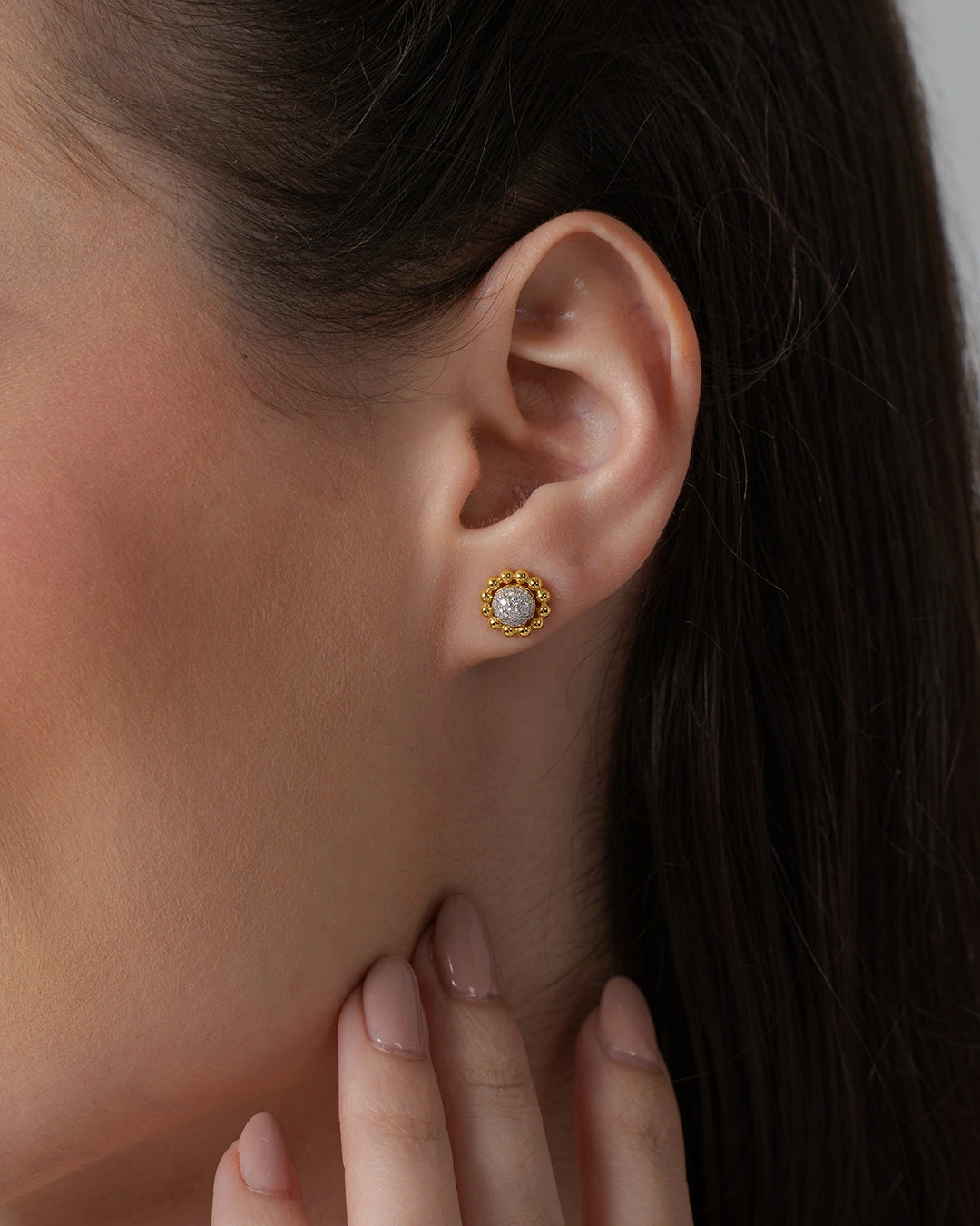 Beaded Stud Earrings