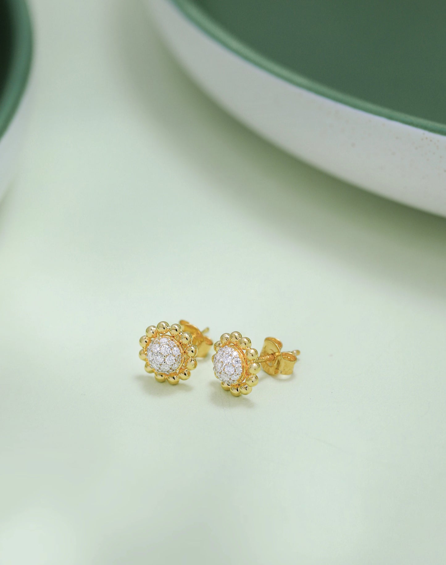 Beaded Stud Earrings