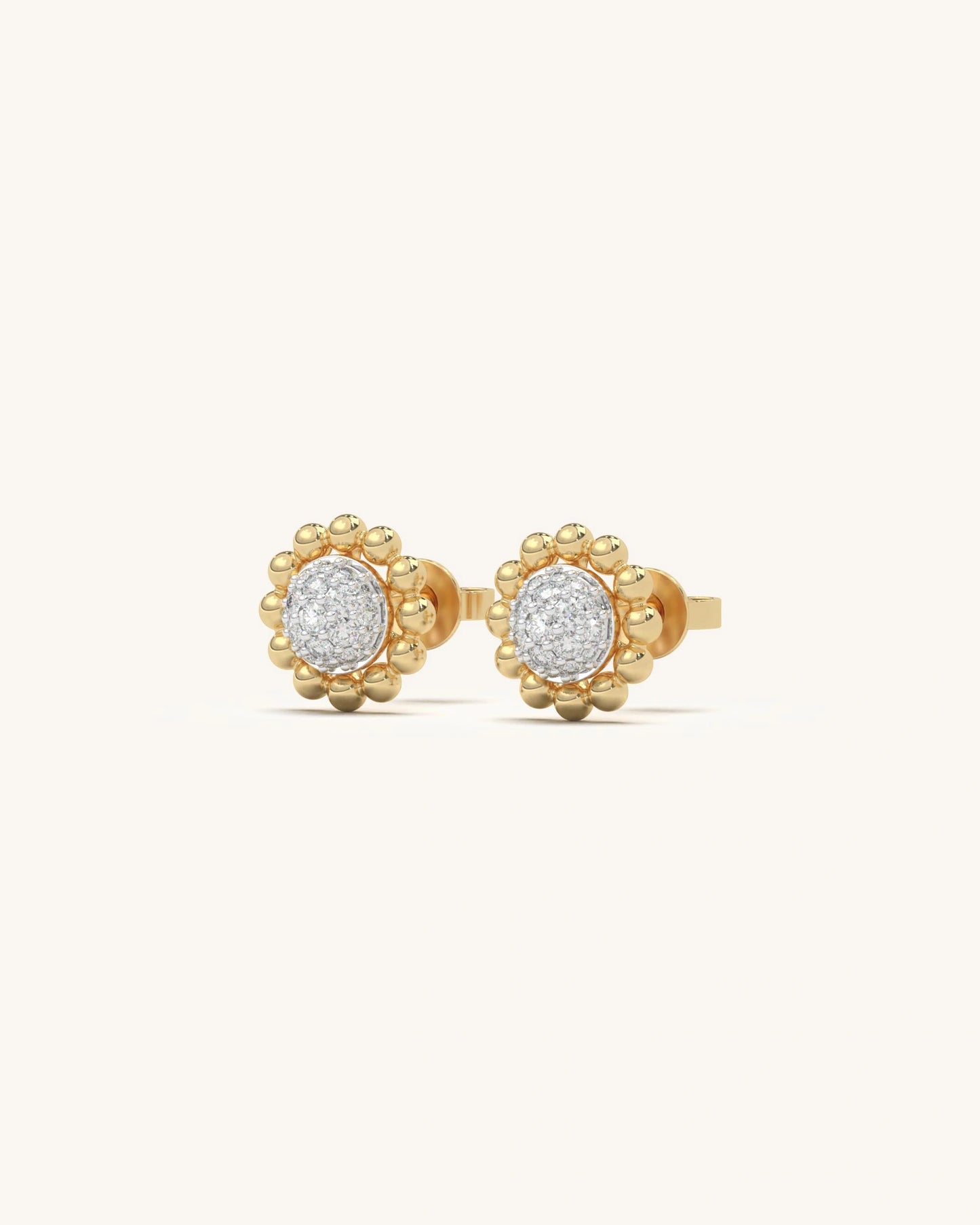 Beaded Stud Earrings