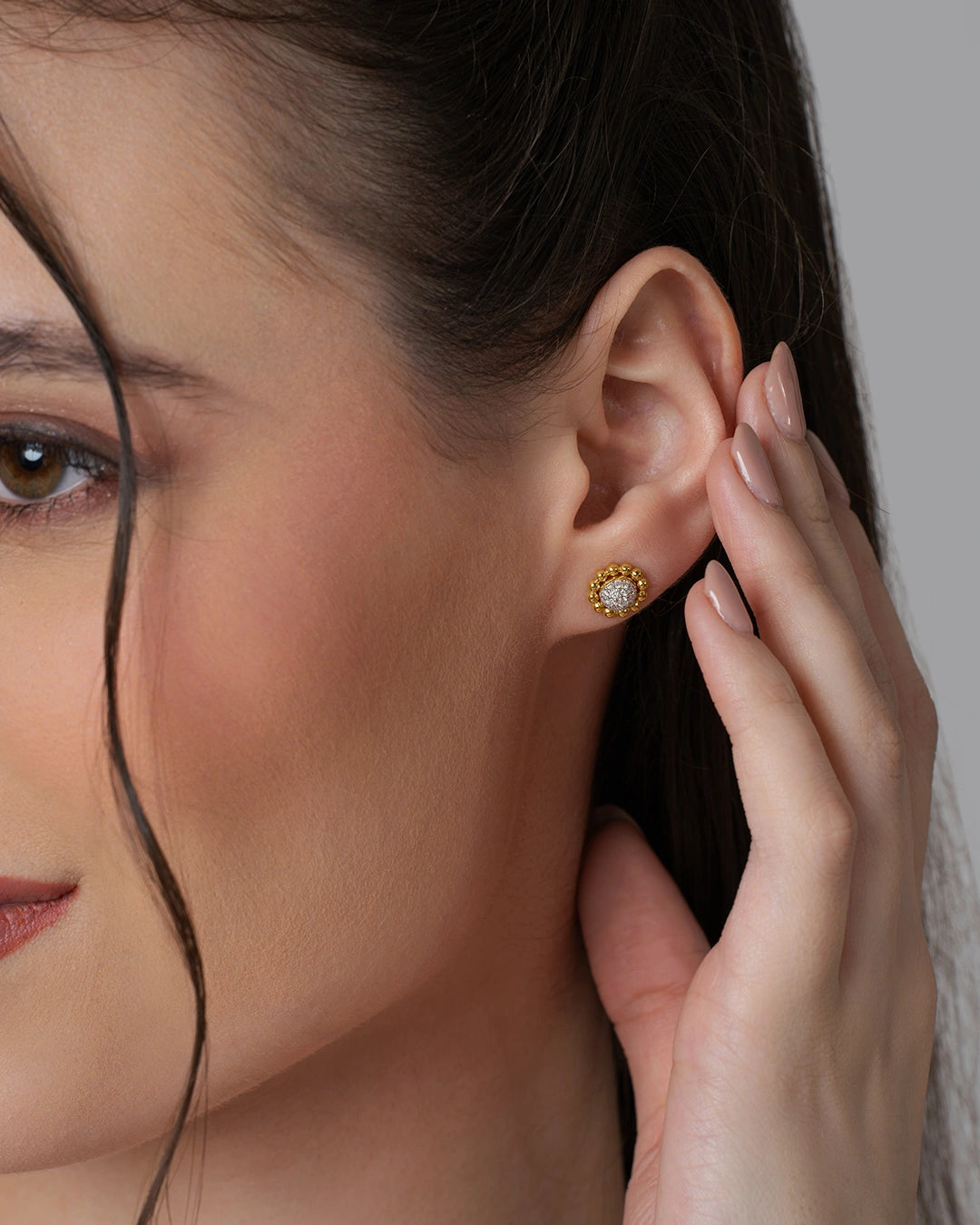 Beaded Stud Earrings