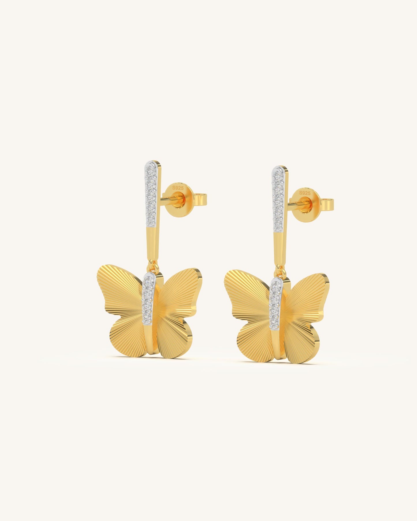 Textured Wing Earrings