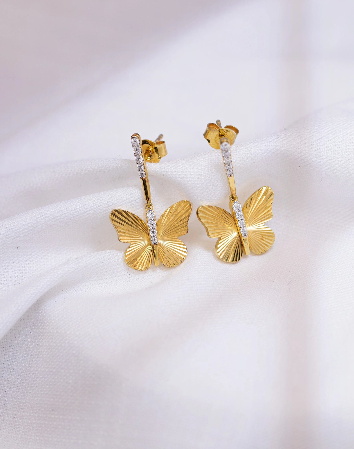 Textured Wing Earrings