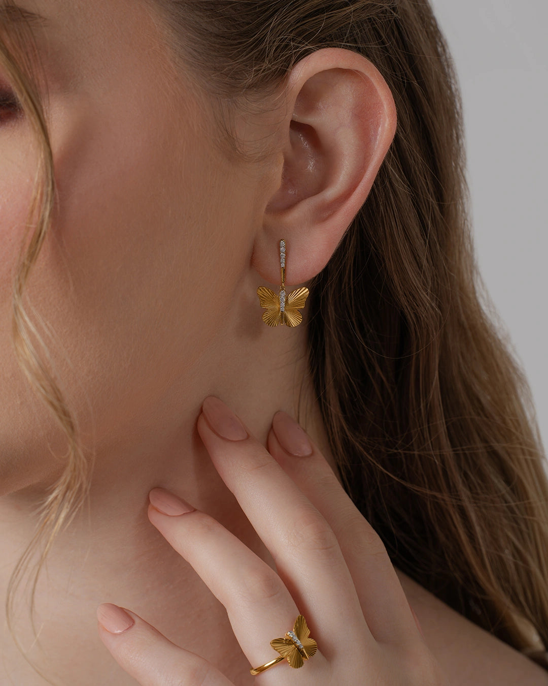 Textured Wing Earrings