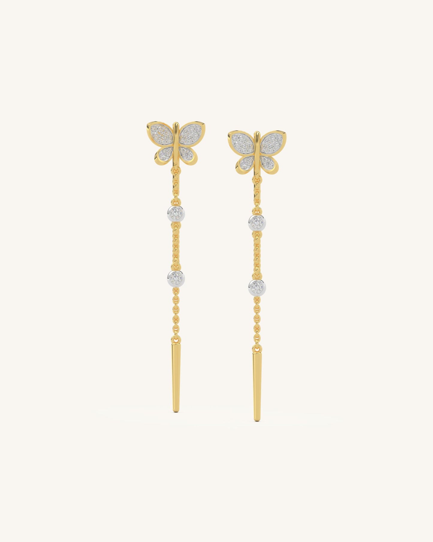Butterfly Chain Drop Earrings