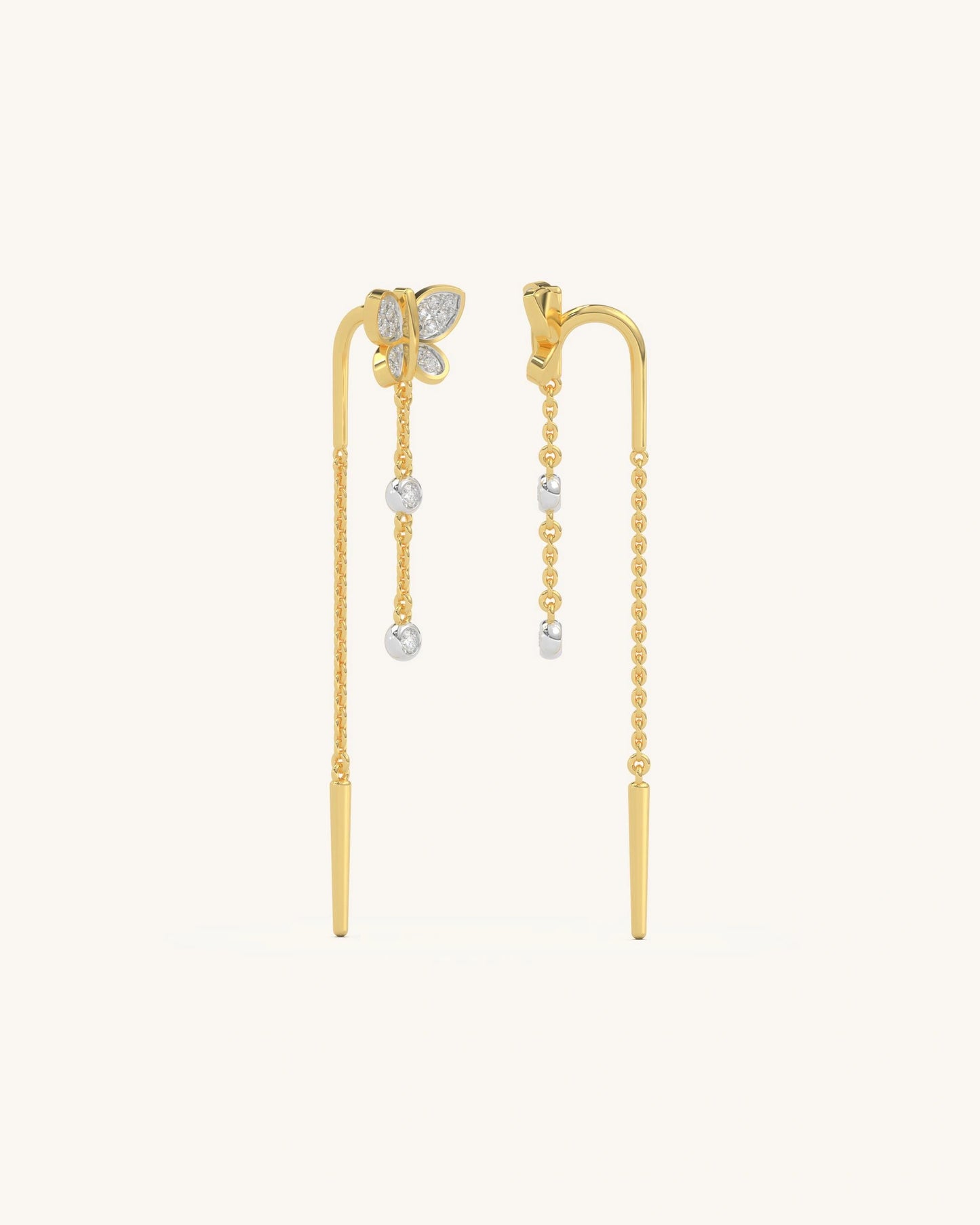 Butterfly Chain Drop Earrings