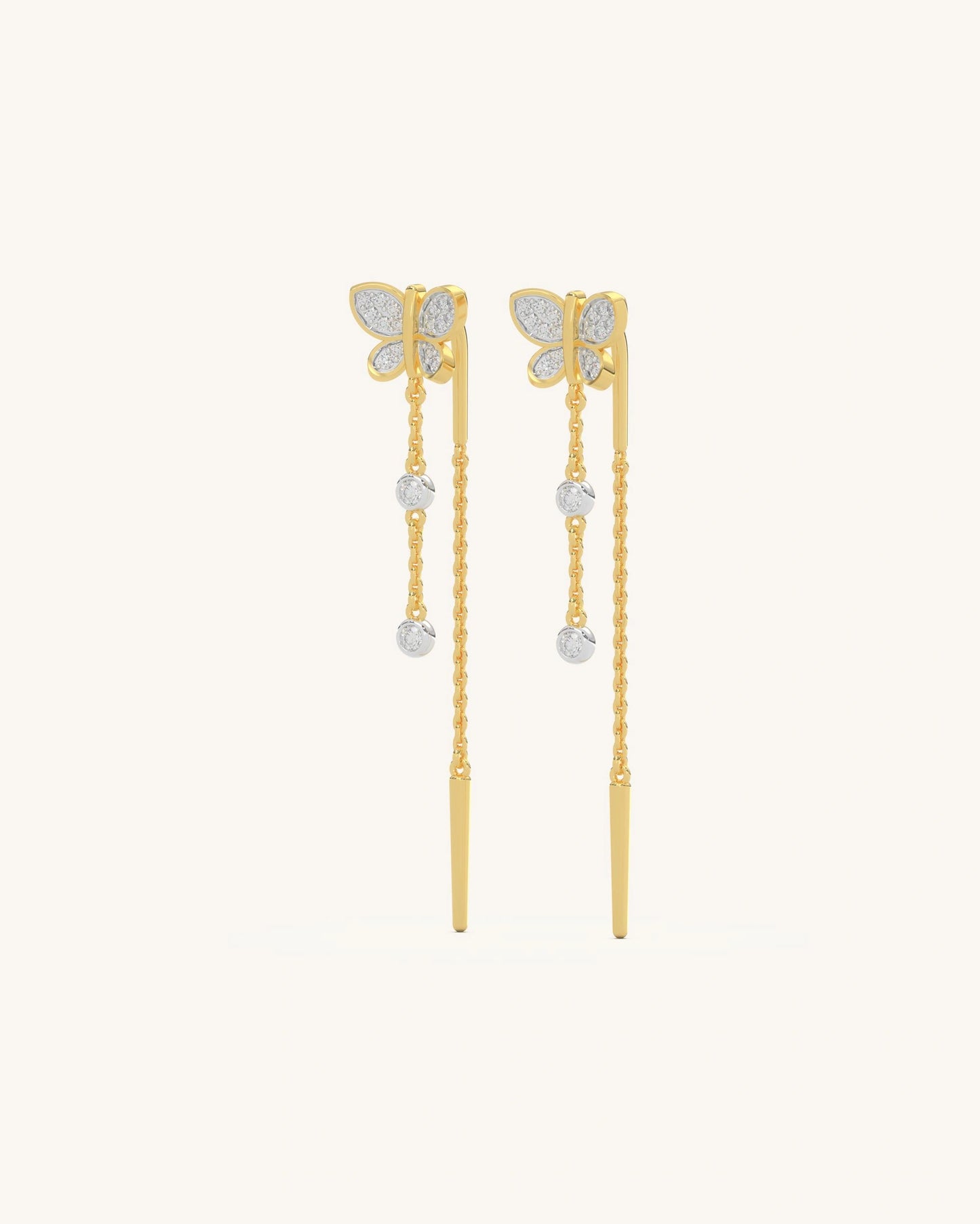 Butterfly Chain Drop Earrings