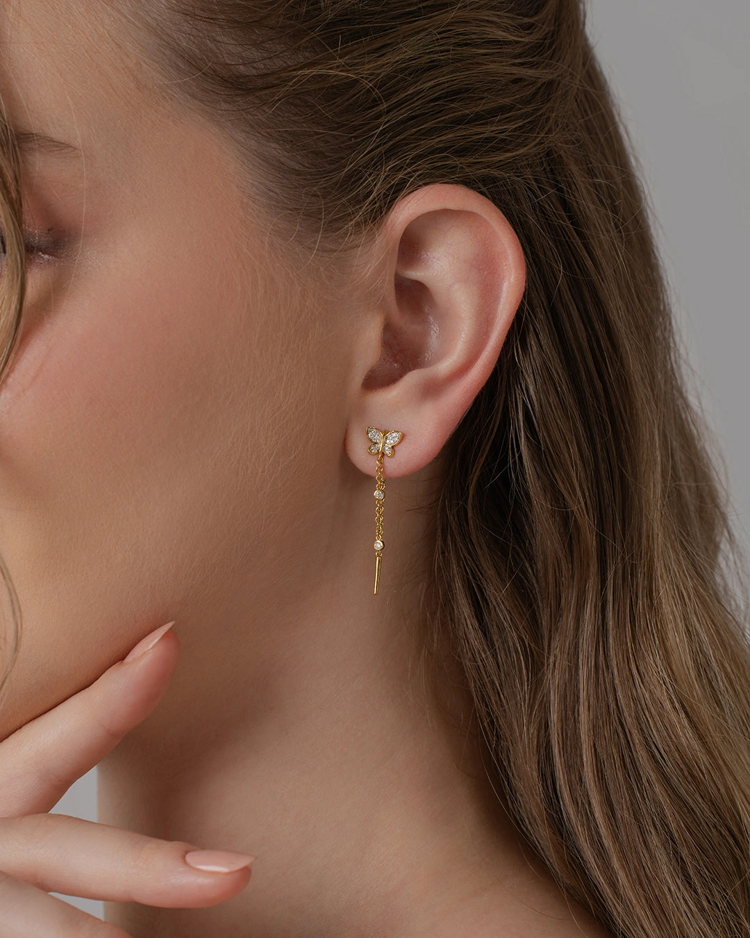 Butterfly Chain Drop Earrings