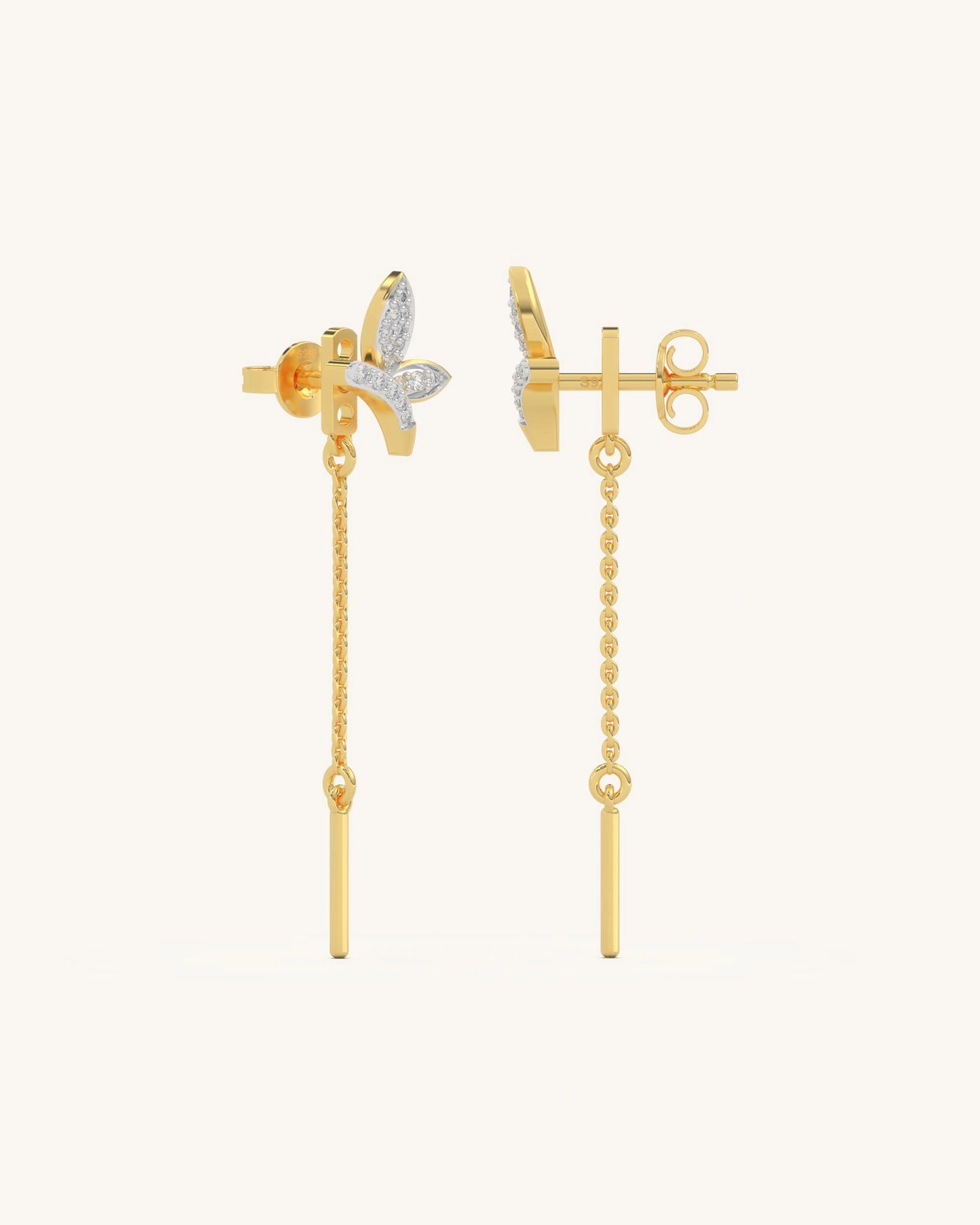 Long Leaf Earrings