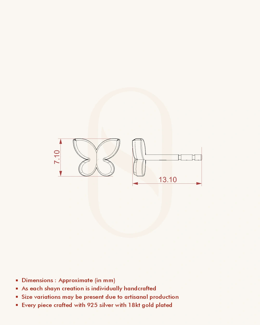 Mini  Butterfly Studs