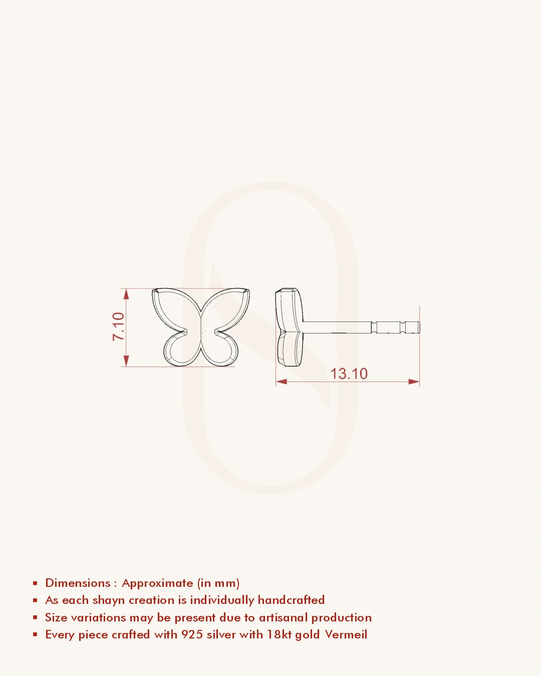 Mini  Butterfly Studs