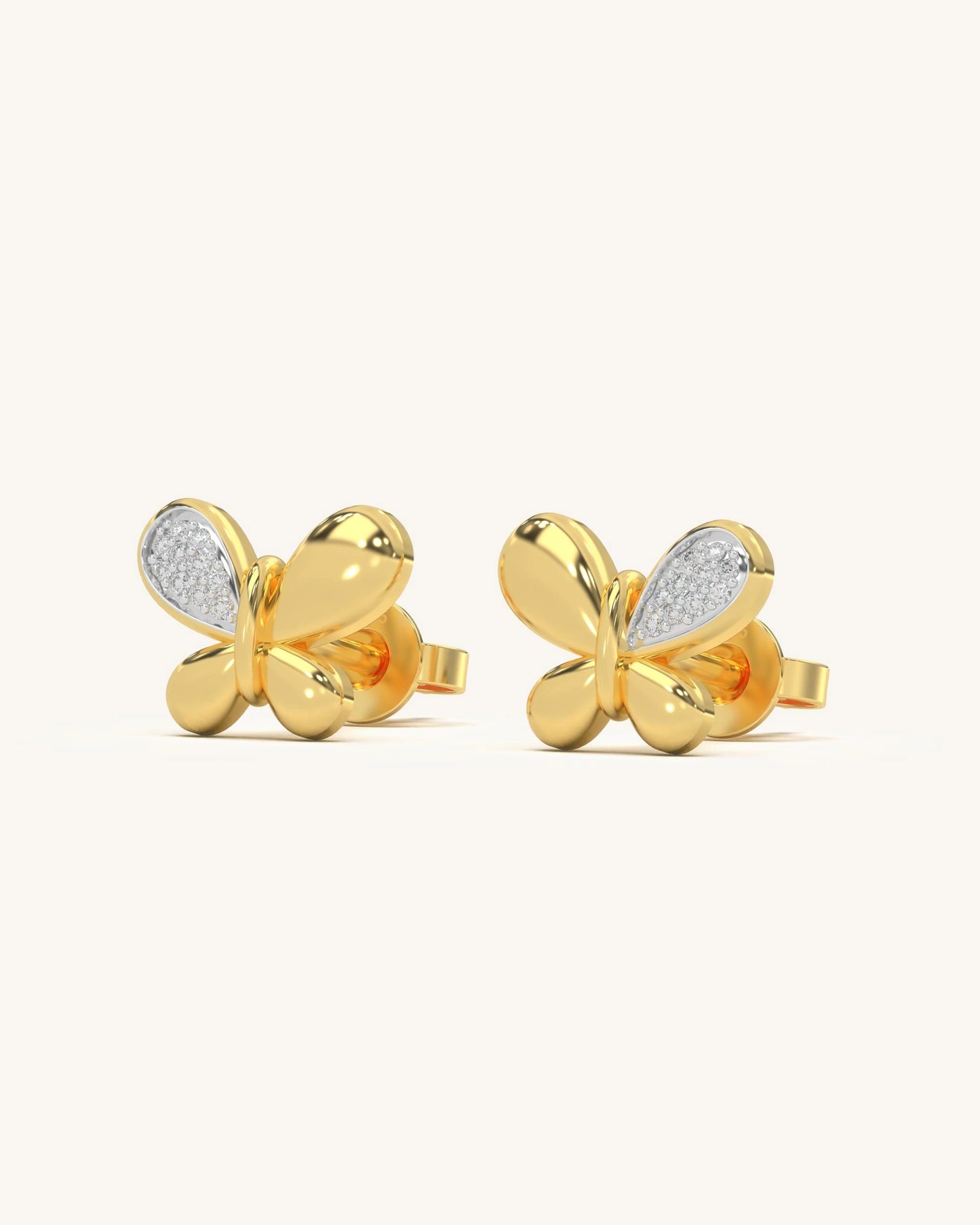 Two Tone Butterfly Earrings