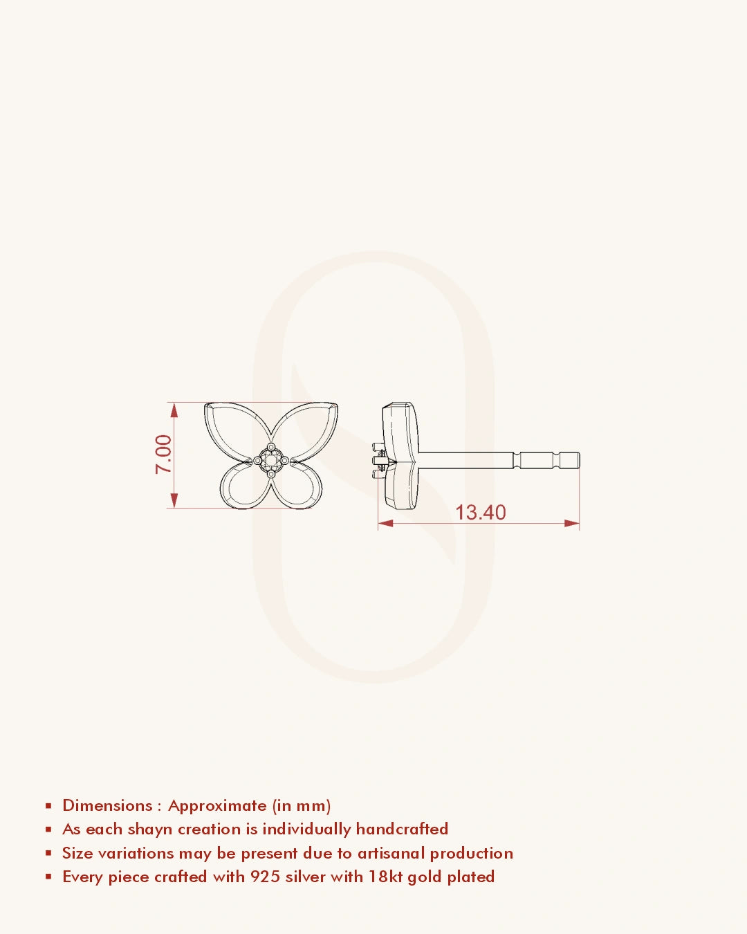 Classic Butterfly Studs