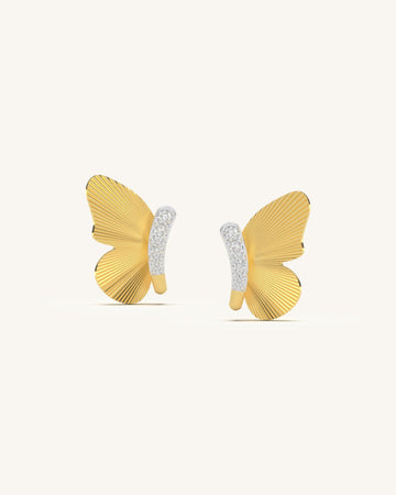 Textured Wing Earrings