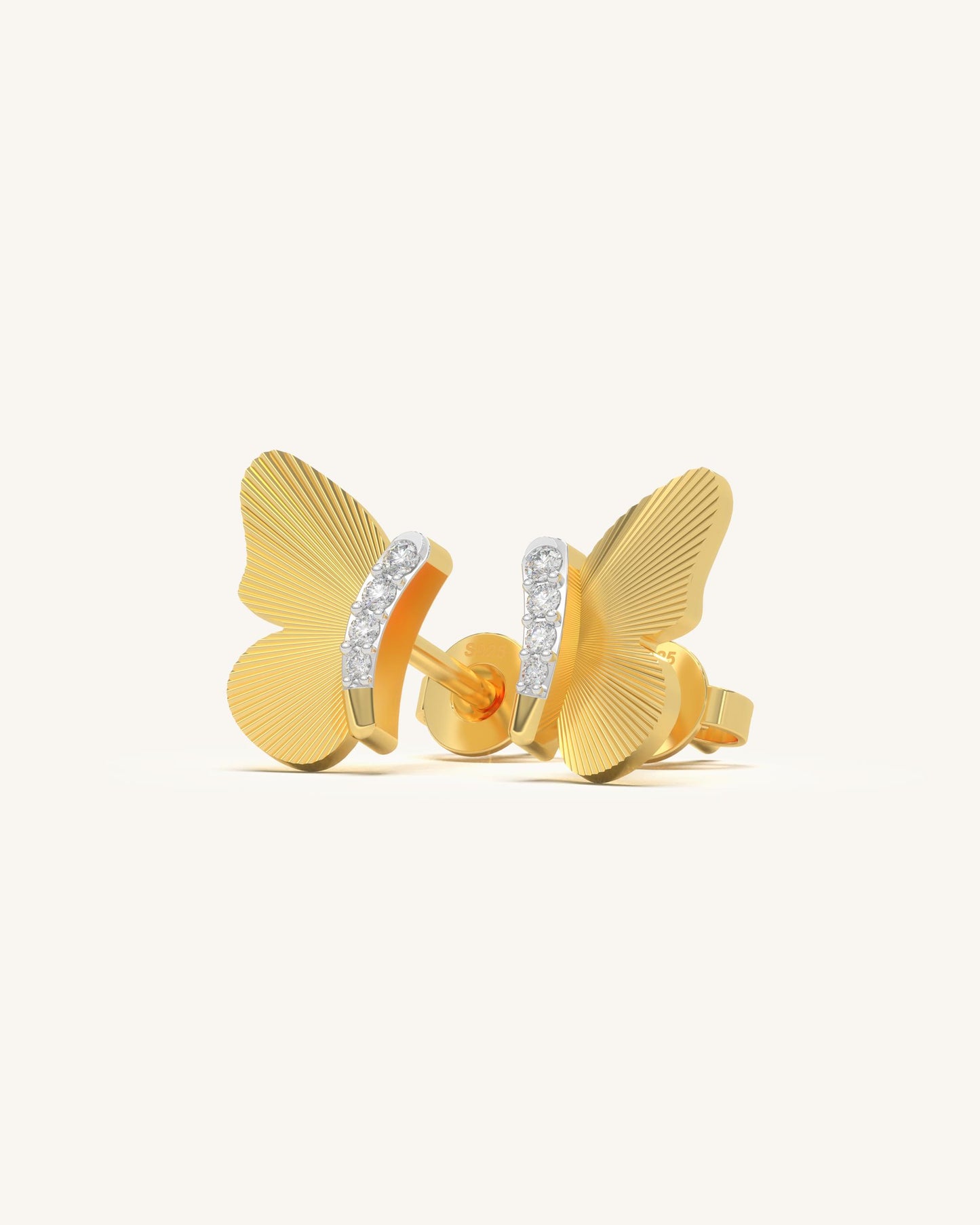 Textured Wing Earrings