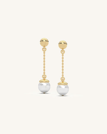 Drop Pearl Earrings
