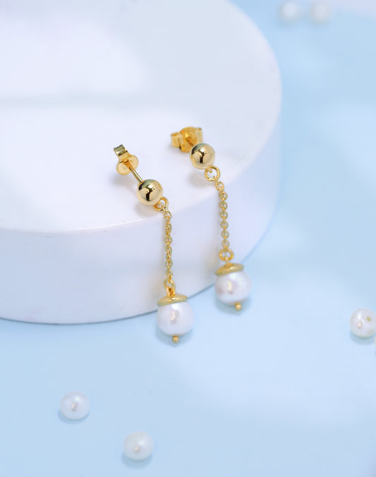 Drop Pearl Earrings