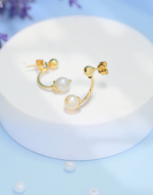 Bar Pearl Earrings