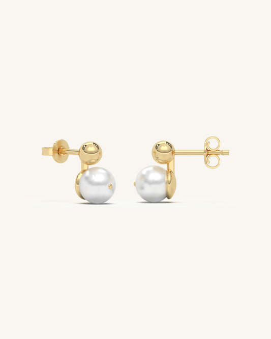 Ball Pearl Earrings
