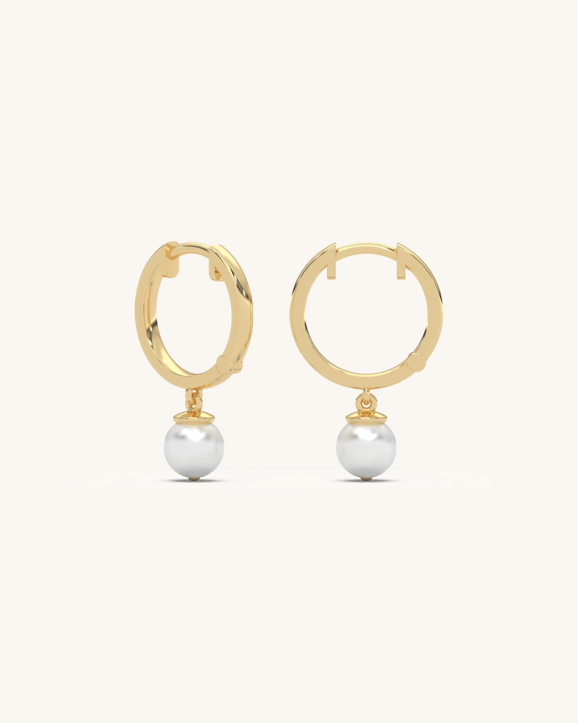 Pearl Hoop Earrings