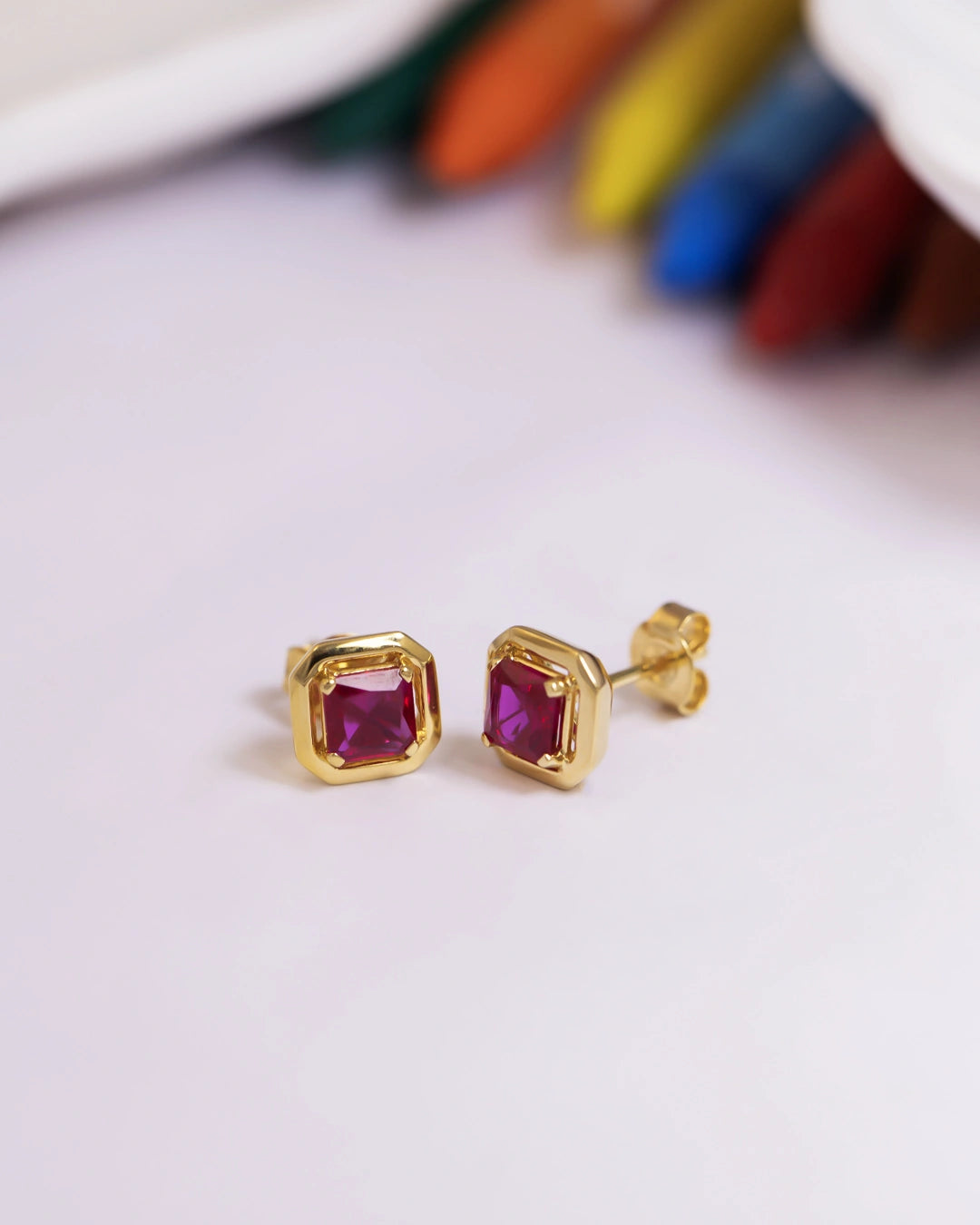 Ruby Classic Studs