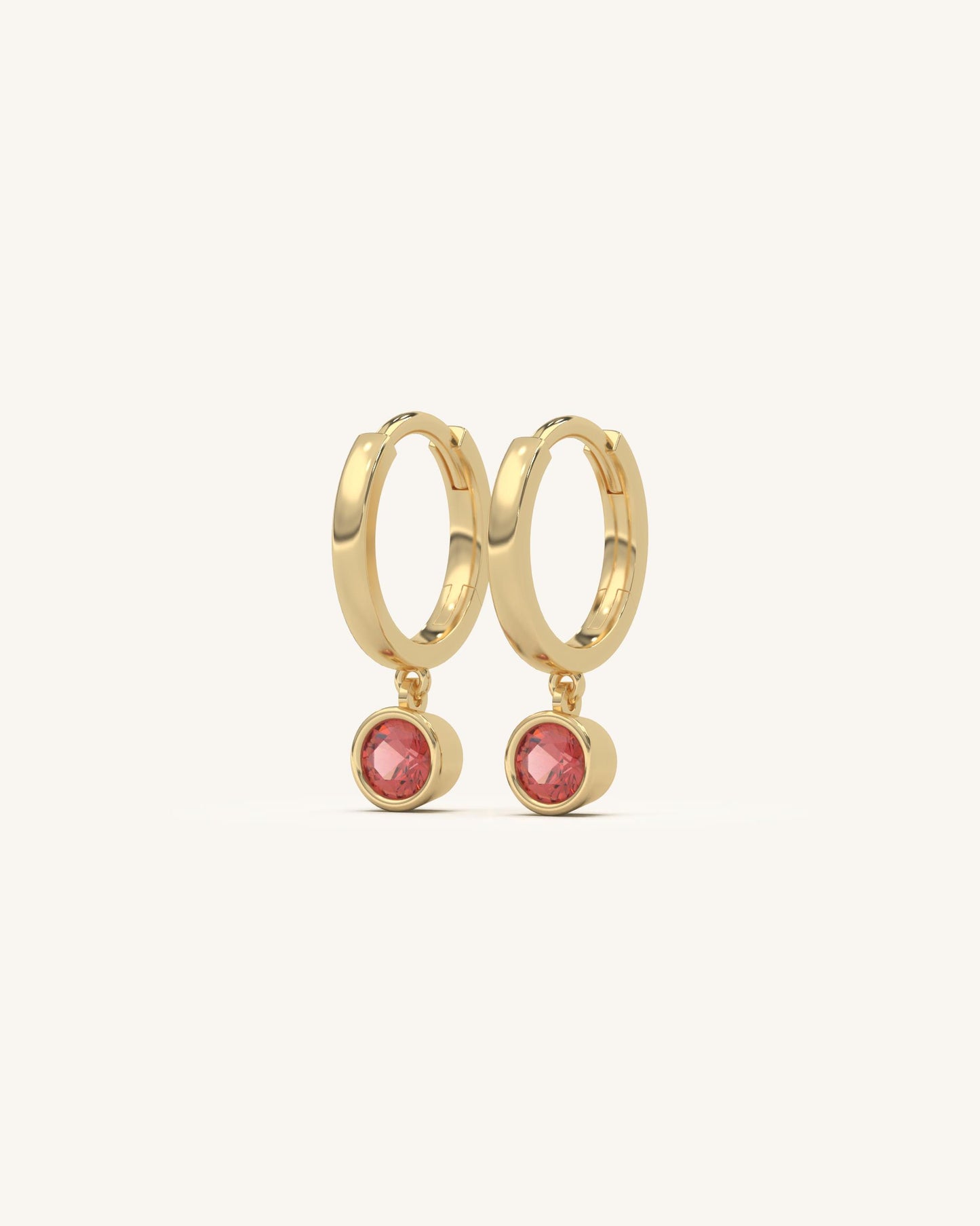 Ruby Drop Hoops