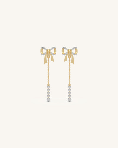 Elegant Silver Loop Earrings with Moissanite and 18KT Gold Vermeil