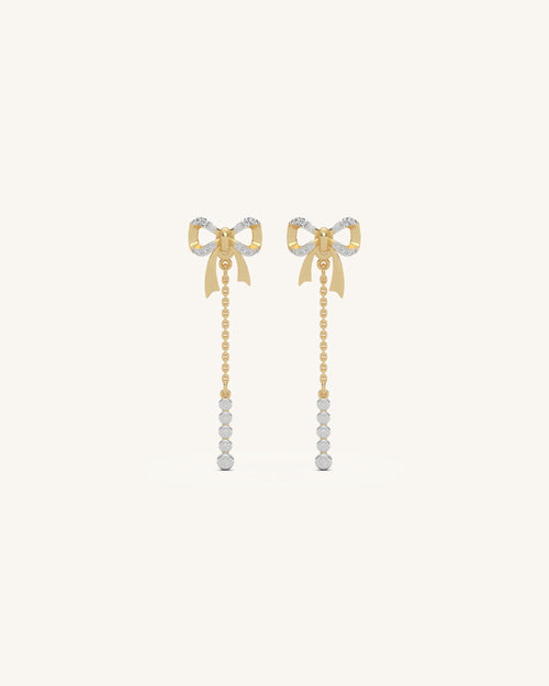 Elegant Silver Loop Earrings with Moissanite and 18KT Gold Vermeil
