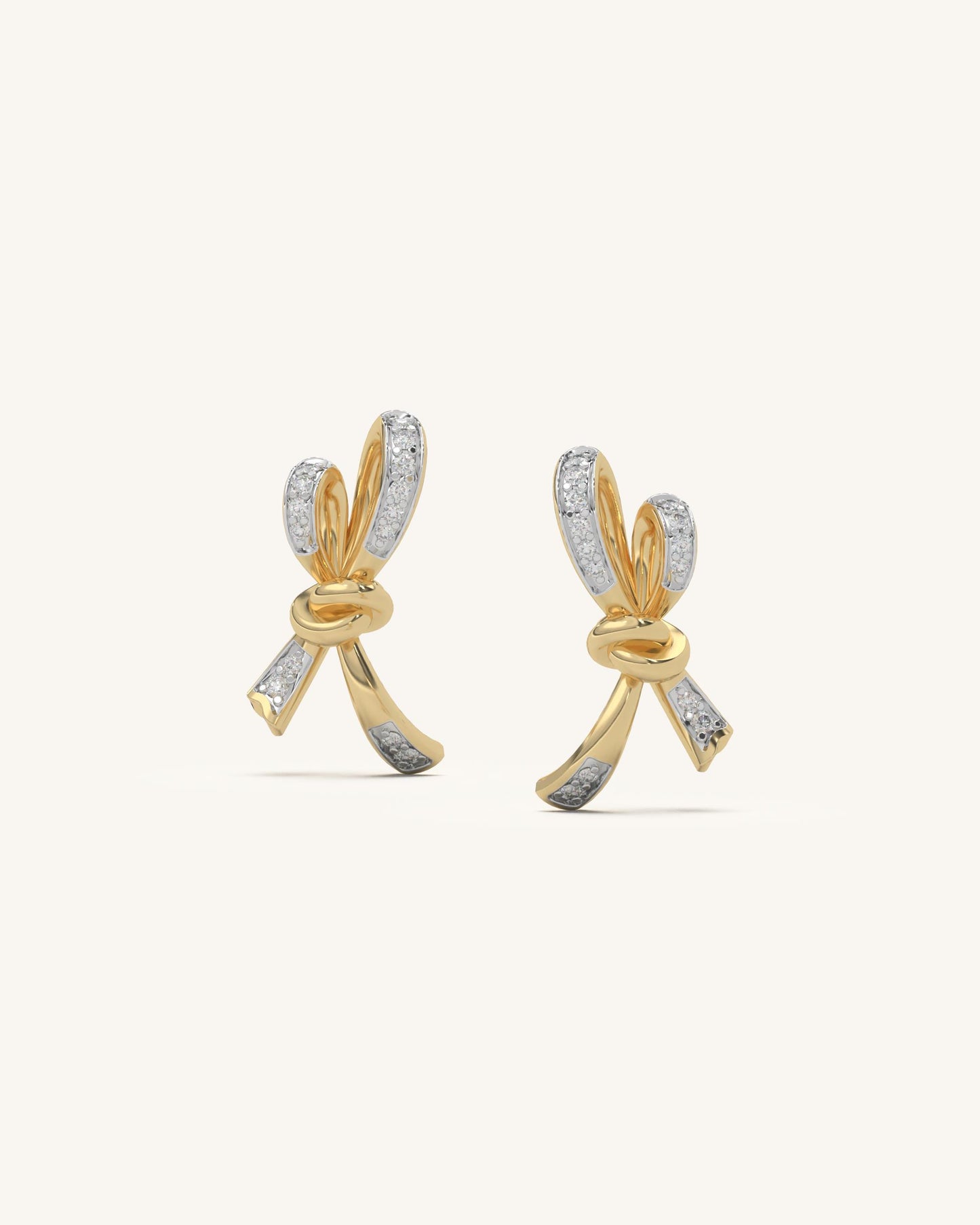 Gold Bow Earrings