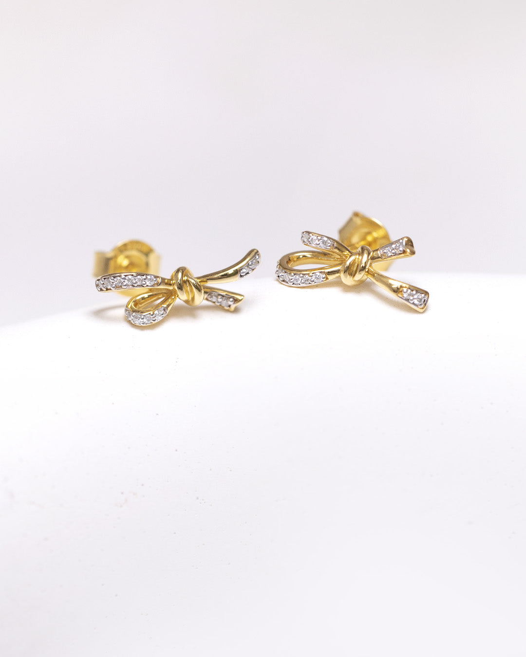 Gold Bow Earrings