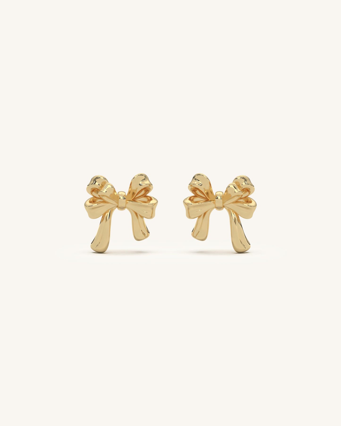 Gold Bow Earrings