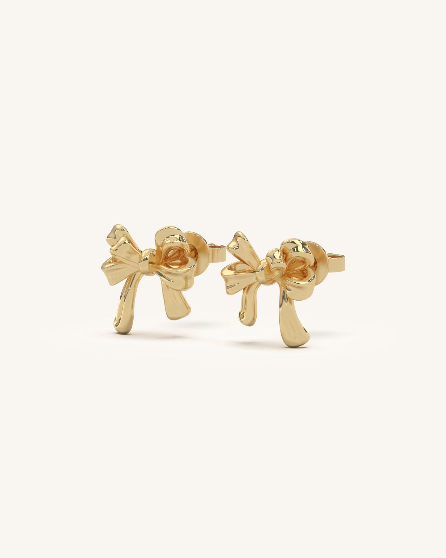 Gold Bow Earrings