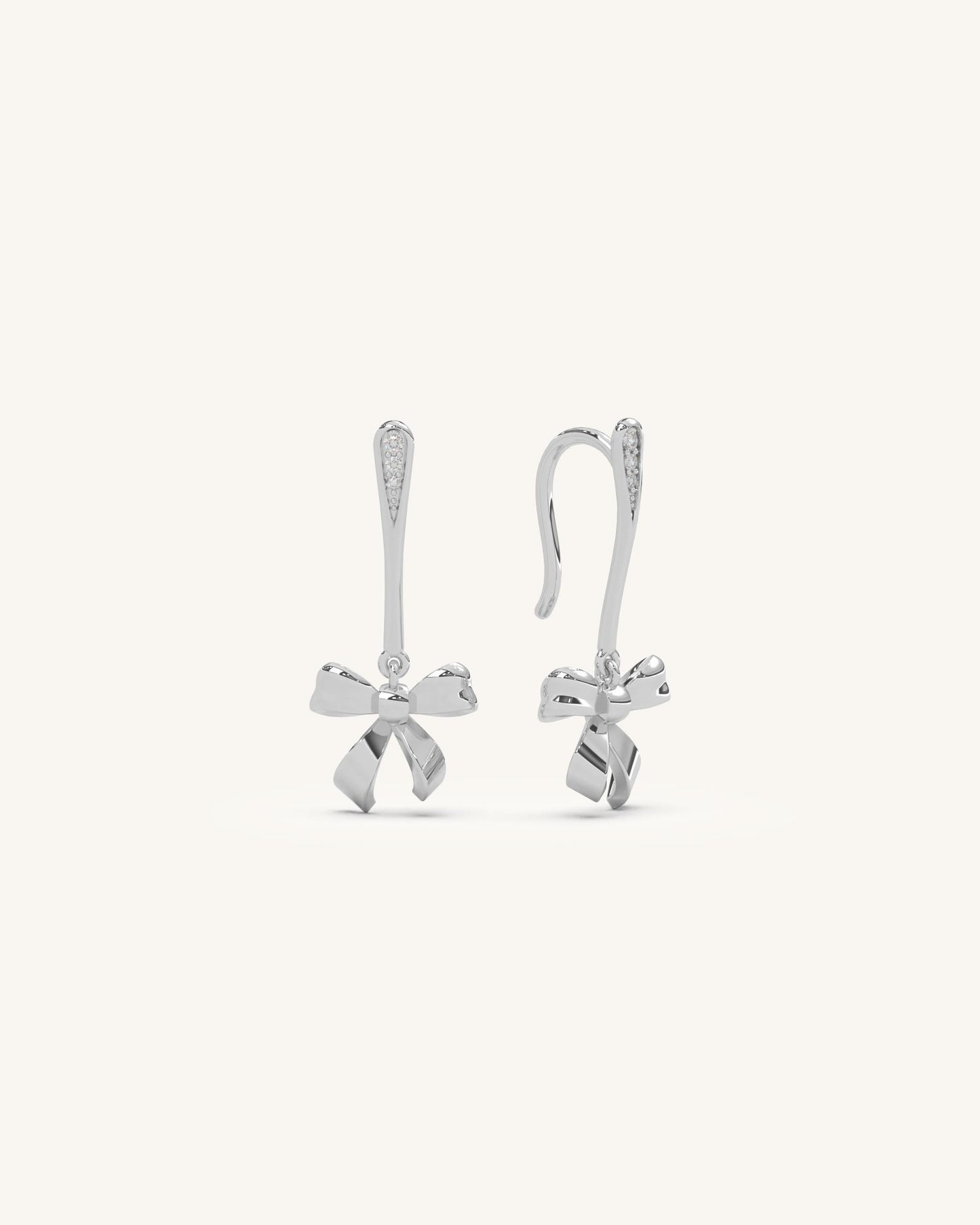 Two-Tone Bow Earrings