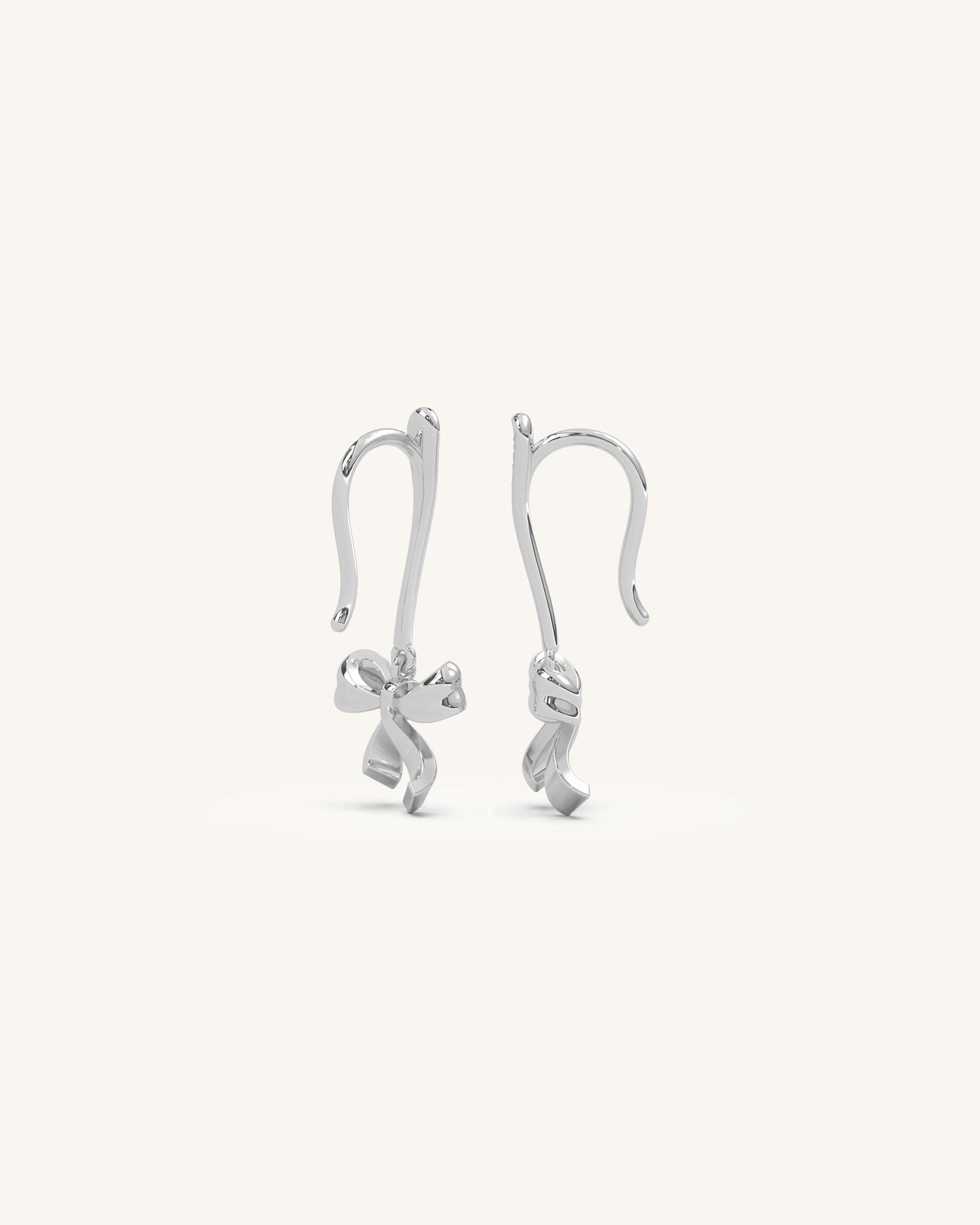 Two-Tone Bow Earrings